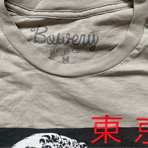 The Great Wave off Kanagawa T Shirt by Bowery Supply Co Japanese Hokusai Size M - Picture 4 of 5